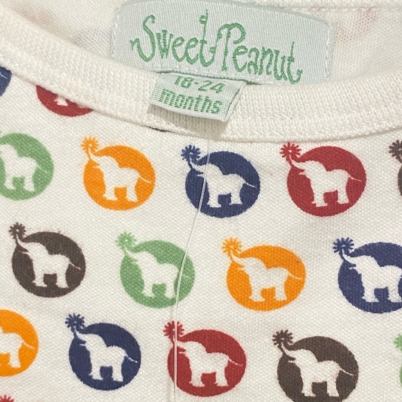 Elephant Sweet Peanut Top Sz 18-24 M - Picture 2 of 3